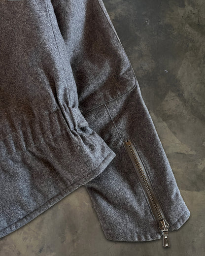 YSL RIVE GAUCHE AW2007 RUNWAY ZIP UP WOOL MILITARY JACKET