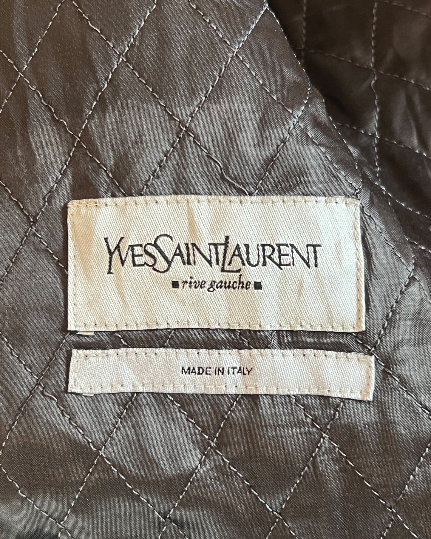 YSL RIVE GAUCHE AW2007 RUNWAY ZIP UP WOOL MILITARY JACKET