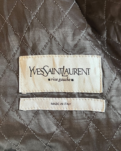 YSL RIVE GAUCHE AW2007 RUNWAY ZIP UP WOOL MILITARY JACKET