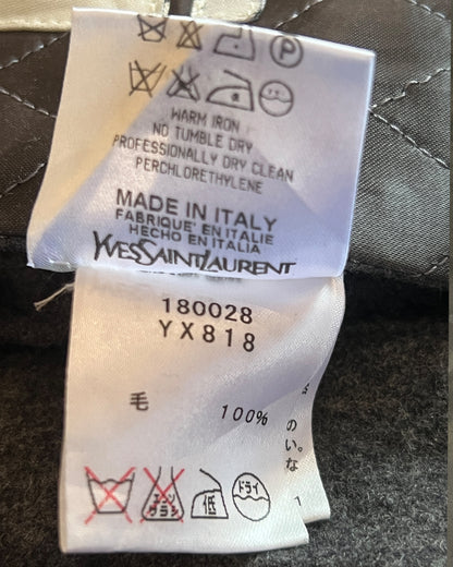 YSL RIVE GAUCHE AW2007 RUNWAY ZIP UP WOOL MILITARY JACKET