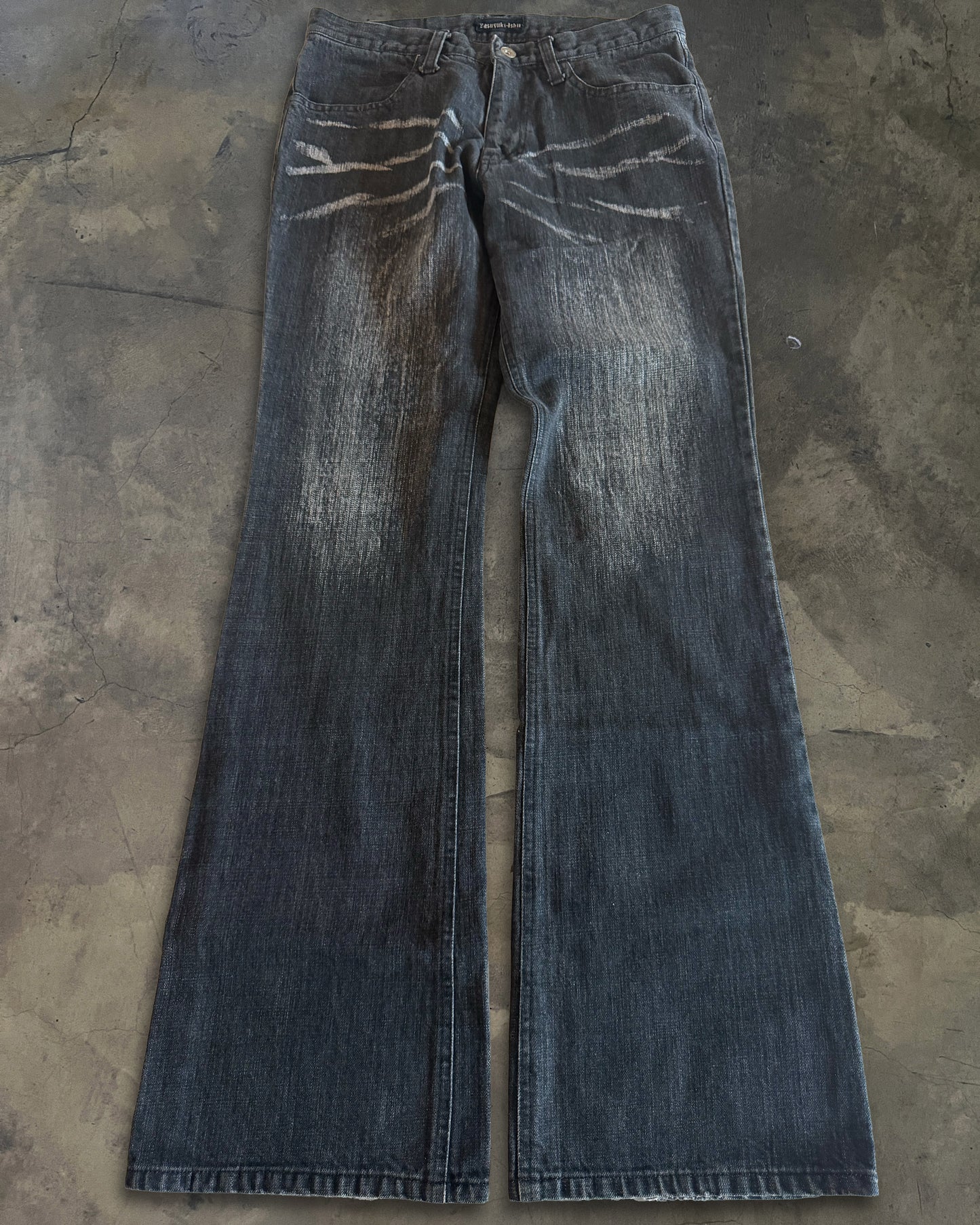 YASUYUKI ISHII FLARED CLAWMARK DENIM