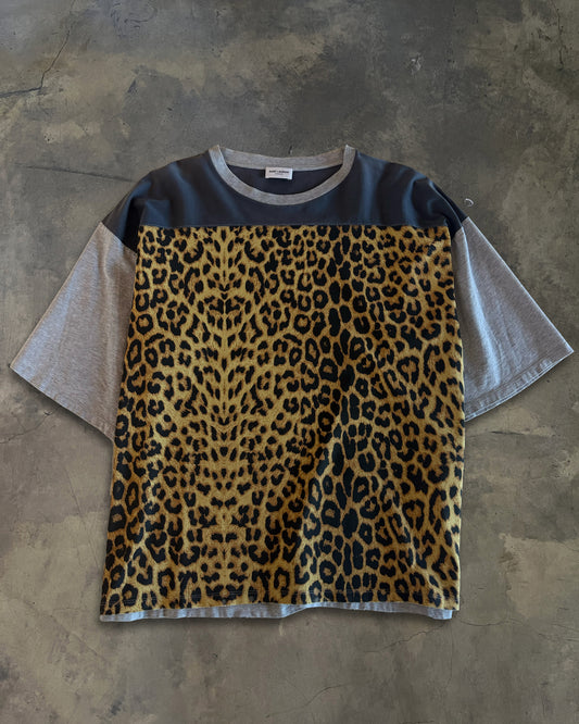 SAINT LAURENT SS2016 'SURF SOUNDS' LEOPARD TEE