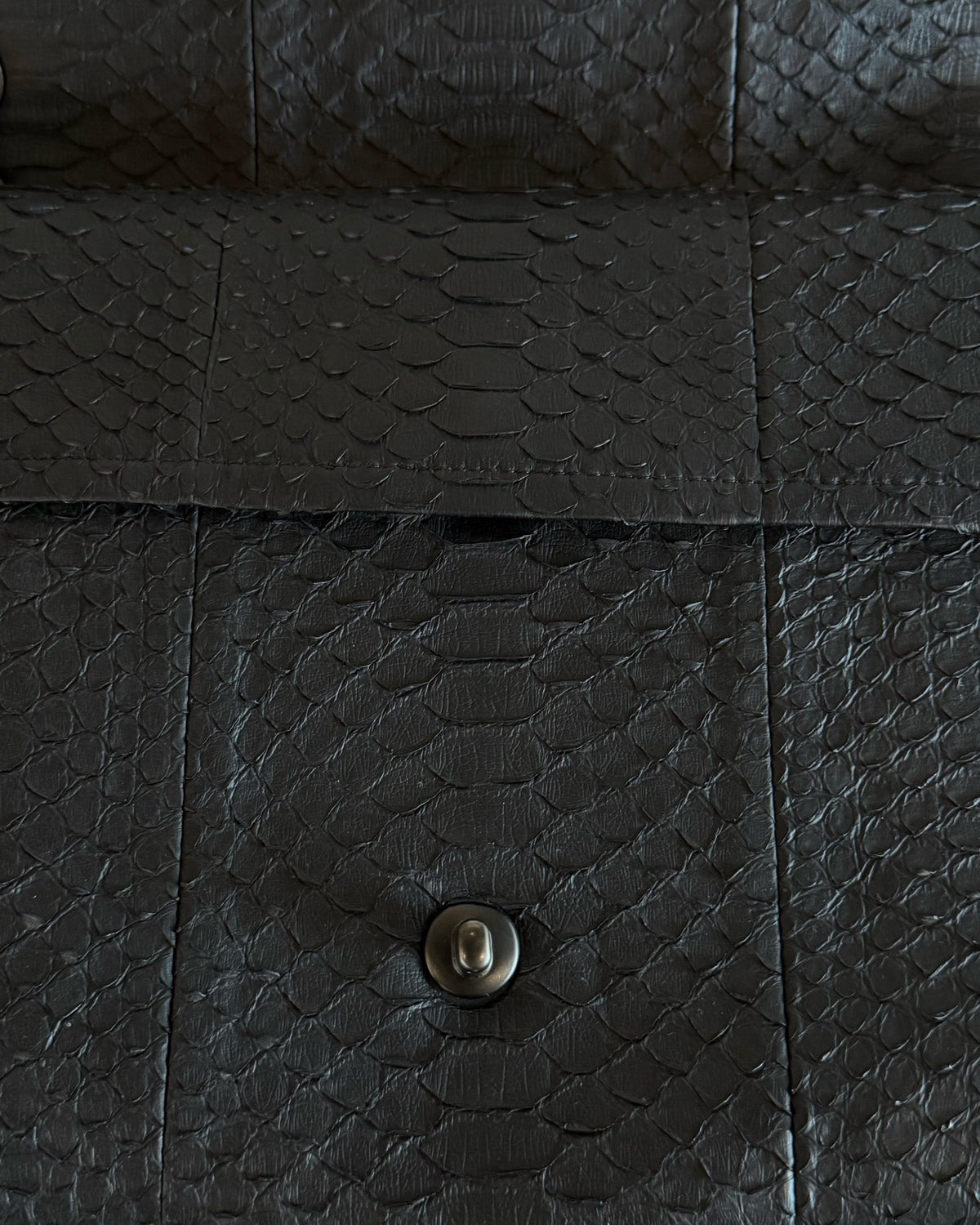 CHANEL 2011 SO BLACK PYTHON JUMBO FLAP BAG