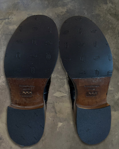ERMENEGILDO ZEGNA COUTURE CROCODILE LEATHER BOOTS